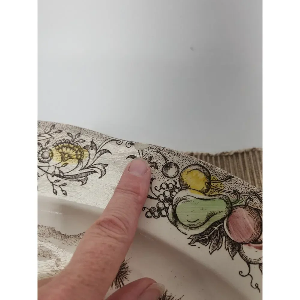 Vintage Indiana Turkey Oval Serving Platter 18